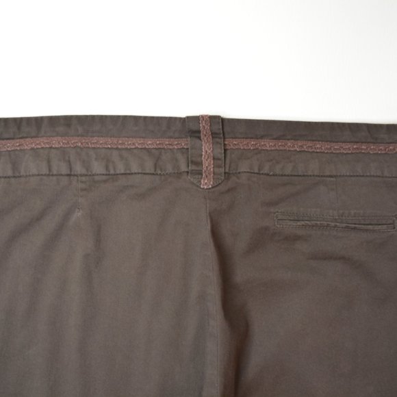 HYBRID Size 16 Womens Dark BROWN Stretch COTTON Blend‎ Long BERMUDA Knee SHORTS - Picture 4 of 6